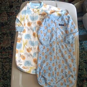 Set of 2 soft fleece bag sleepers